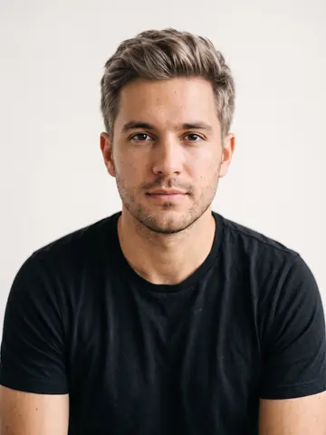 The same man with ash blonde hair