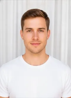 Caramel Ombré hair color rendered by HairGlam on a male model