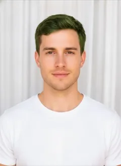 Swamp hair color rendered by HairGlam on a male model