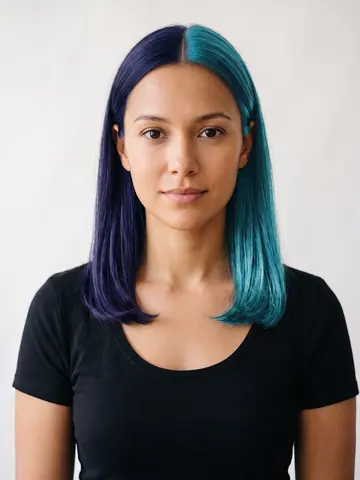 Blue Aura Split Dye
