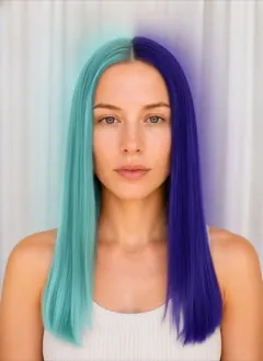 Blue Aura Split Dye