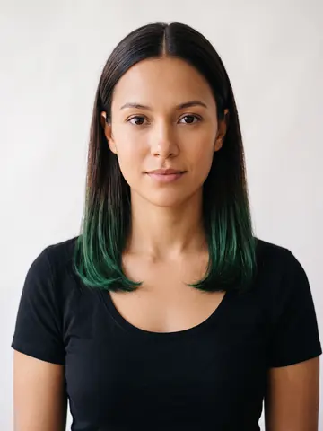 Emerald Green Dip Dye