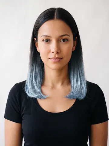 Icy Blue Dip Dye