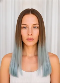Icy Blue Dip Dye