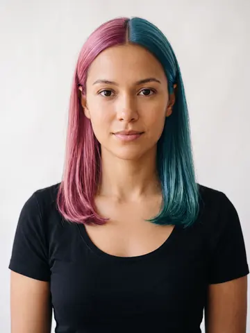 Pink + Blue Split Dye