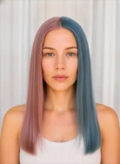 Pink + Blue Split Dye
