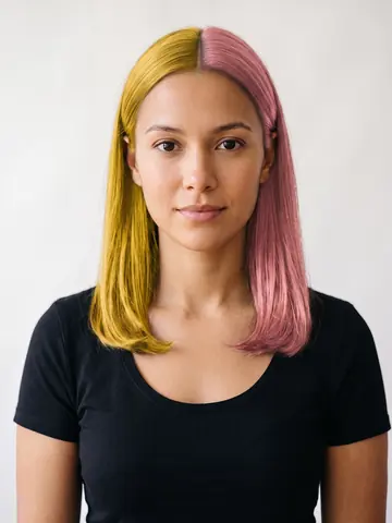 Yellow + Pink Split Dye