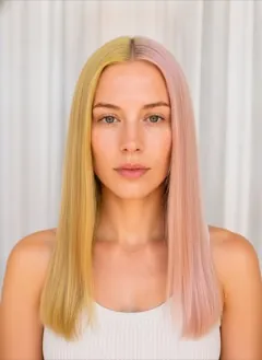 Yellow + Pink Split Dye