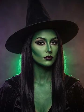 Elphaba, full costume, AI render