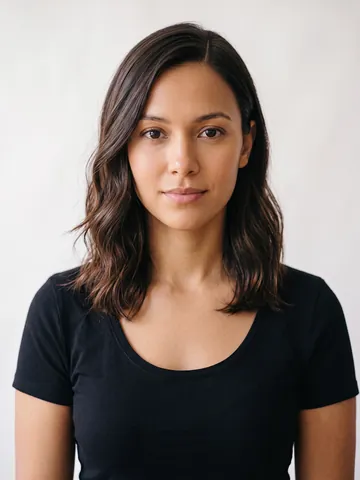 Side part lob, waved, AI render