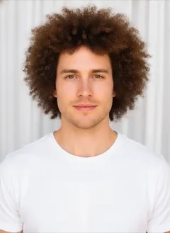 Afro rendered by HairGlam on a male model