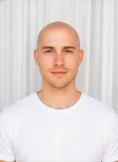 Baldy rendered by HairGlam on a male model