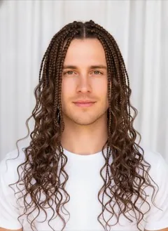 Boho Braids rendered by HairGlam on a male model
