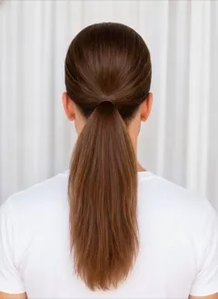 Bouffant Ponytail rendered by HairGlam on a male model