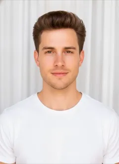 Bouffant rendered by HairGlam on a male model