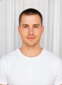 Buzz Cut rendered by HairGlam on a male model