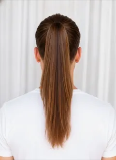 High Ponytail rendered by HairGlam on a male model