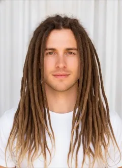 Locs Long rendered by HairGlam on a male model