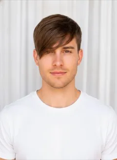 Long Top Pixie rendered by HairGlam on a male model