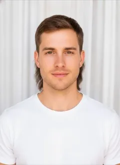 Mullet rendered by HairGlam on a male model