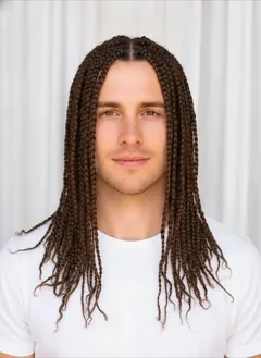 Senegalese Twists rendered by HairGlam on a male model