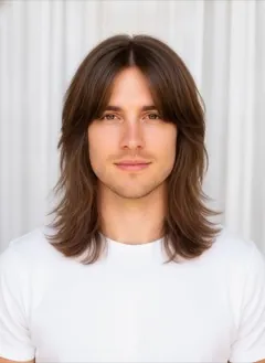 Shag Cut Long rendered by HairGlam on a male model