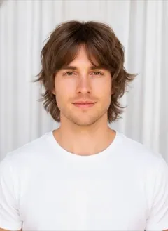 Shag Cut Mid rendered by HairGlam on a male model
