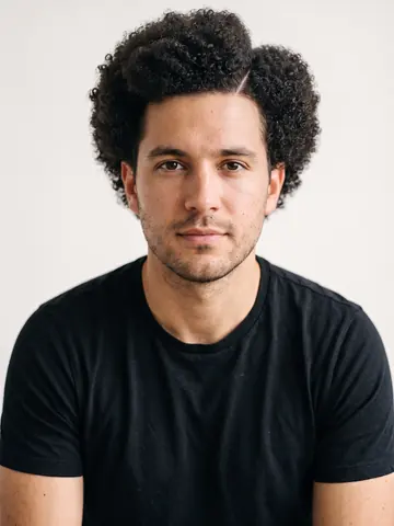 Side Part Afro