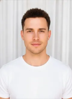 TWA Tapered Cut rendered by HairGlam on a male model
