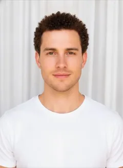 TWA Twist Out rendered by HairGlam on a male model