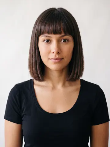 Blunt Bob Bangs