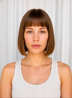 Blunt Bob Bangs