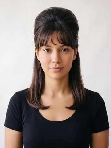 Bouffant Ponytail Bangs
