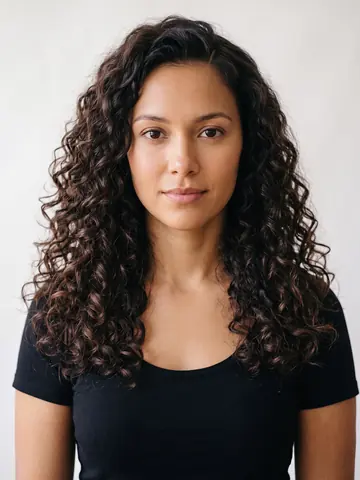 Curly Side Part Long