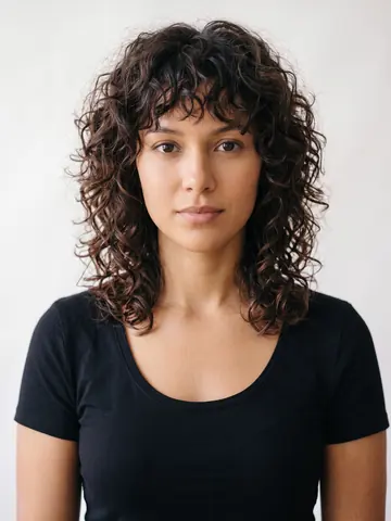 Curly Wolf Cut
