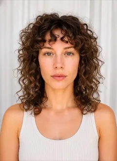 Curly Wolf Cut