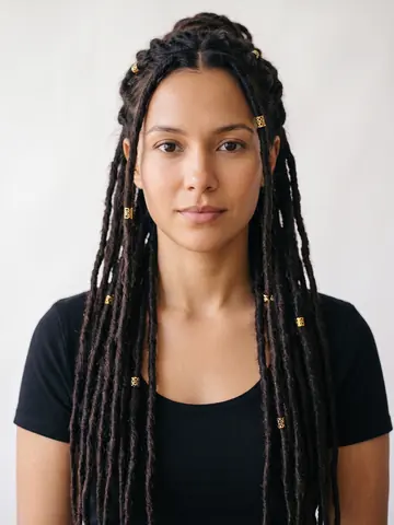 Half Up Locs Long