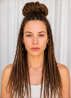Half Up Locs Long
