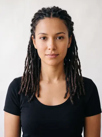 Half Up Locs Mid