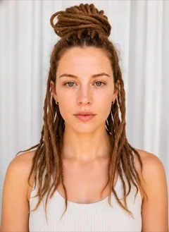 Half Up Locs Mid