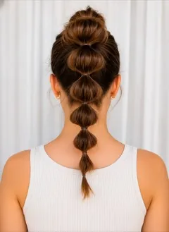 High Bubble Ponytail