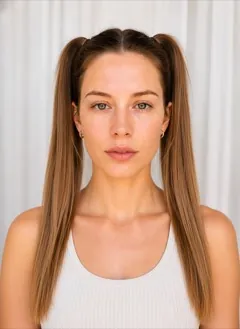 High Pigtails Straight