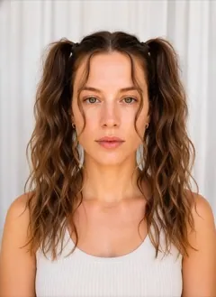 High Pigtails Wavy