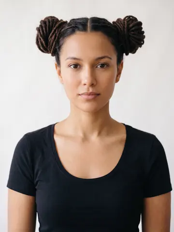 Loc Space Buns
