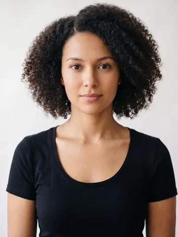 Side Part Afro