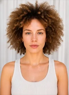 Side Part Afro