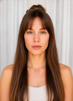 Straight Long Wispy Bangs