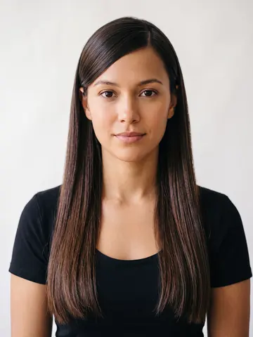 Straight Side Part Long