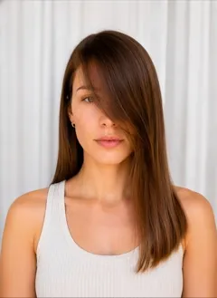 Straight Side Part Long