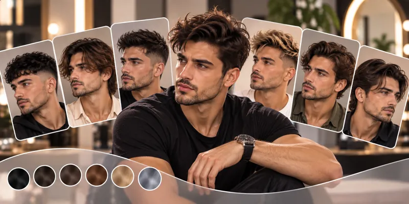 HairGlam Hair Studio for men: one face, a fan of different men's cuts